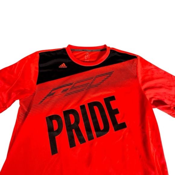 Adidas Mens F50 Pride Soccer Shirt Medium Orange Black CHIP Graphic Jersey Tee - Picture 2 of 8
